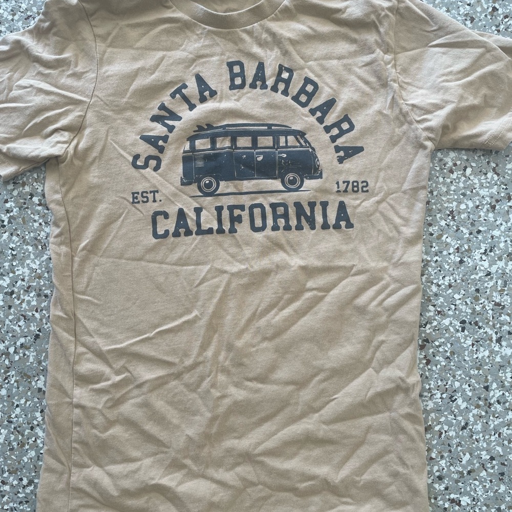 Tshirt size small, fits more like an XS.